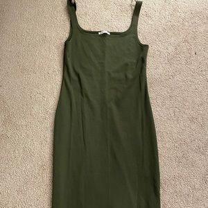 Zara Army Green Cotton tank dress